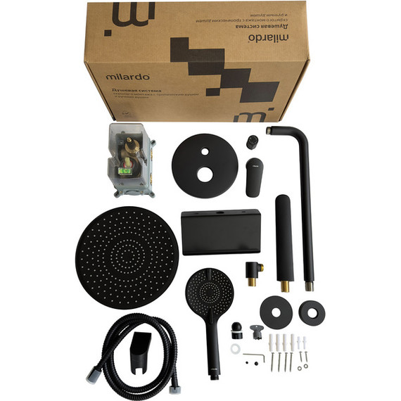 Душевая система для ванны Milardo Rora RORBL03M68, чёрный матовый фото 6