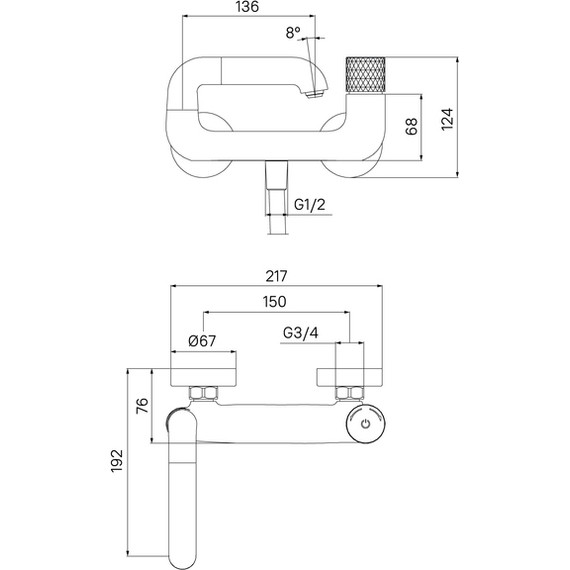 Смеситель для ванны Iddis Twist TWISBBTi02WA фото 9