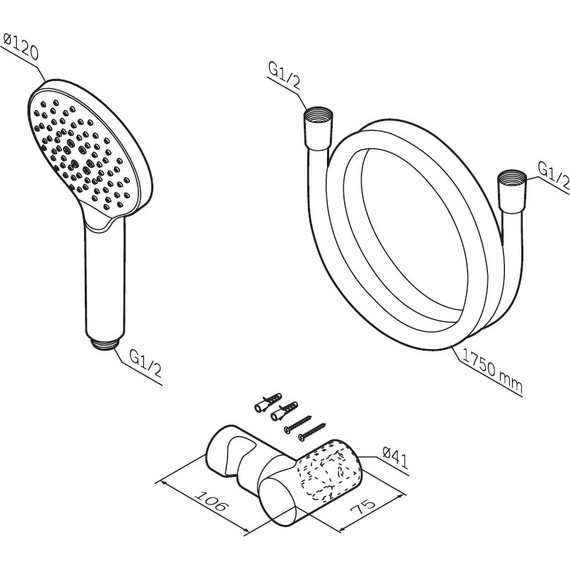 Душевой набор AM.PM Like F0118022, чёрный фото 5