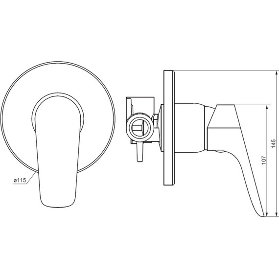 Смеситель для душа Damixa Jupiter 777500001 со скрытой частью, Цвет производителя: хром фото 9