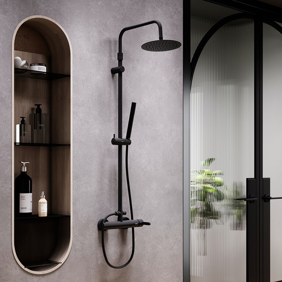 Душевая система для душа Damixa Scandinavian Pure 936710000, чёрный - 7 Душевая система для душа Damixa Scandinavian Pure 936710000, чёрный фото 7