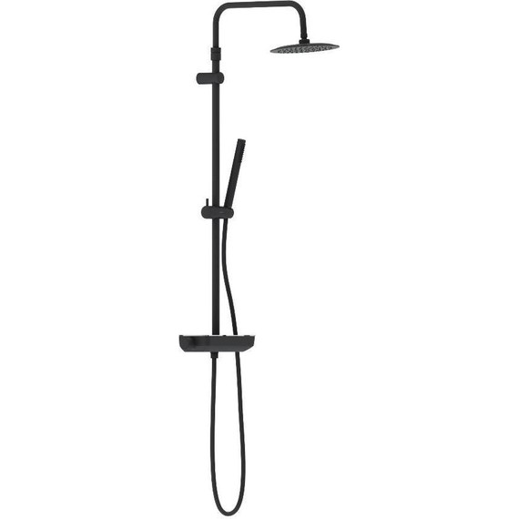 Душевая система c термостатом Damixa Scandinavian Pure 936750300, чёрный фото 