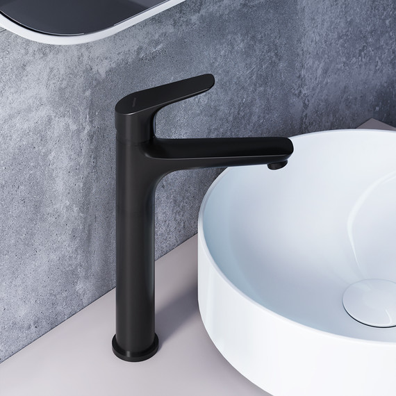 Смеситель для раковины высокий Damixa Jupiter 770250301, чёрный, Цвет производителя: чёрный - 3 Смеситель для раковины высокий Damixa Jupiter 770250301, чёрный, Цвет производителя: чёрный фото 3