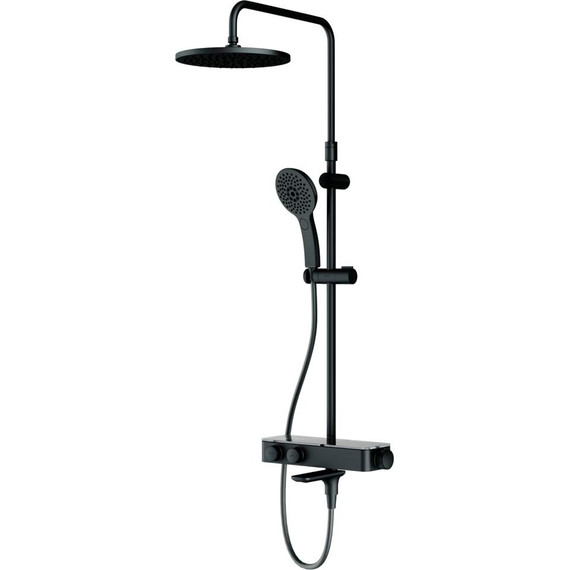 Душевая система AM.PM Inspire V2.0 F0750A522 с термостатом, чёрный, Цвет производителя: чёрный фото 