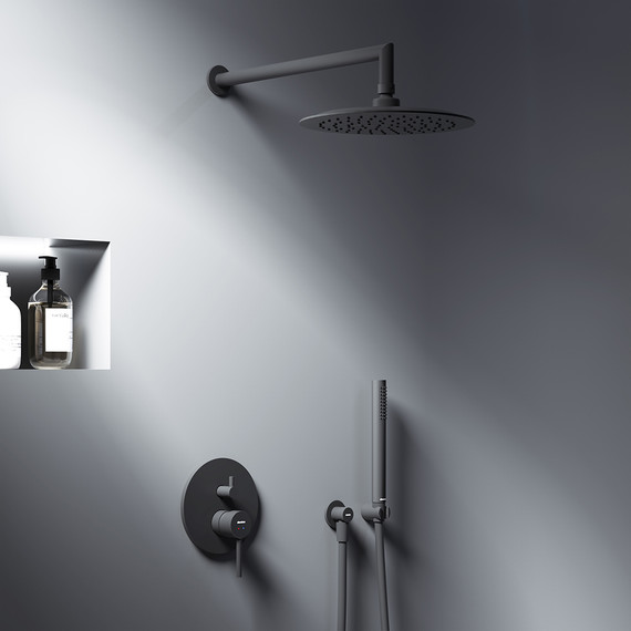 Душевая система Damixa Scandinavian Pure 936520300, чёрный фото 9