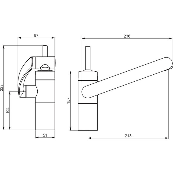 Смеситель для кухни Damixa Arc 290007264, никель, Цвет производителя: никель - 5 Смеситель для кухни Damixa Arc 290007264, никель, Цвет производителя: никель фото 5