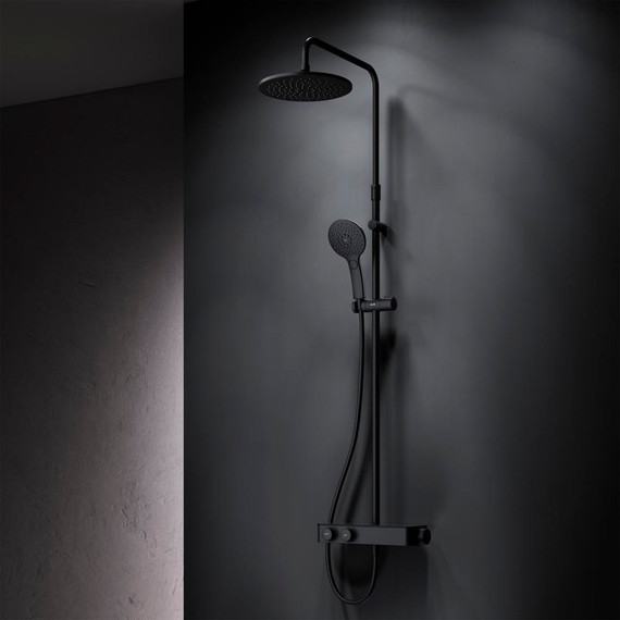 Душевая система AM.PM Inspire V2.0 F0750A422 с термостатом, чёрный, Цвет производителя: чёрный фото 2