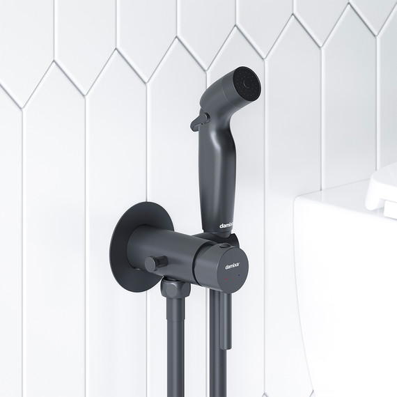 Набор для гигиенического душа Damixa Option 211000300, чёрный - 5 Набор для гигиенического душа Damixa Option 211000300, чёрный фото 5