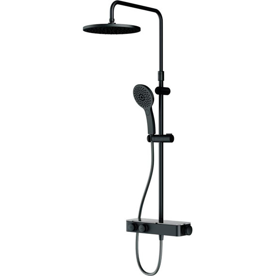 Душевая система AM.PM Inspire V2.0 F0750A422 с термостатом, чёрный, Цвет производителя: чёрный фото 