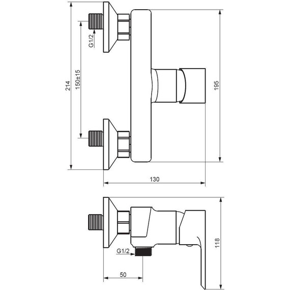 Смеситель для душа Damixa Apollo 472000001, Цвет производителя: хром фото 6