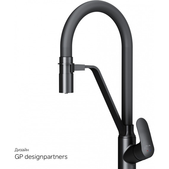 Смеситель для кухни AM.PM Like F8007822 для питьевой воды и гибким изливом, чёрный, Цвет производителя: чёрный - 9 Смеситель для кухни AM.PM Like F8007822 для питьевой воды и гибким изливом, чёрный, Цвет производителя: чёрный фото 9