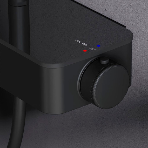 Душевая система AM.PM Inspire V2.0 F0750A422 с термостатом, чёрный, Цвет производителя: чёрный фото 5