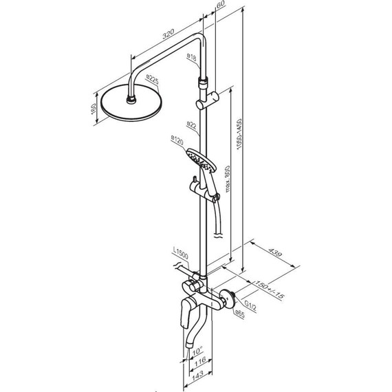 Душевая система для душа Damixa Jupiter 977740000 - 8 Душевая система для душа Damixa Jupiter 977740000 фото 8