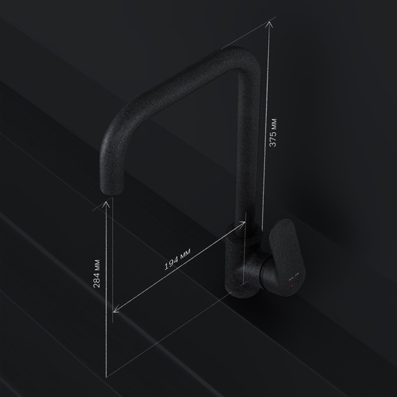 Смеситель для кухни AM.PM Like F8006022l, чёрный, Цвет производителя: чёрный фото 2