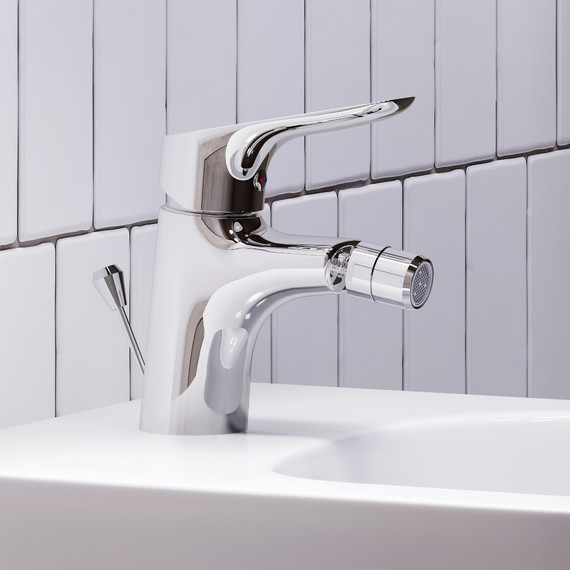 Смеситель для биде Damixa Jupiter 770240000 с донным клапаном, Цвет производителя: хром фото 3