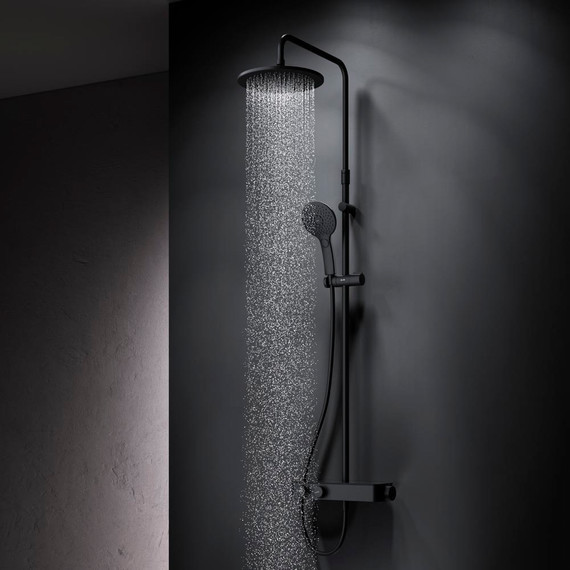 Душевая система AM.PM Inspire V2.0 F0750A422 с термостатом, чёрный, Цвет производителя: чёрный фото 3