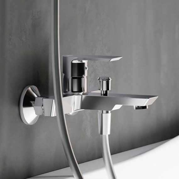 Смеситель для ванны Damixa Apollo 471000001, Цвет производителя: хром фото 4