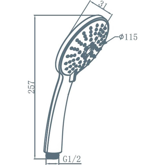 Душевая лейка AM.PM Spirit F0270064 - 2 Душевая лейка AM.PM Spirit F0270064 фото 2