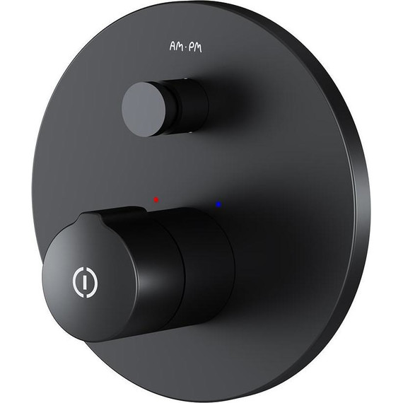 Смеситель для ванны AM.PM X-Joy F85A45722 TouchReel со скрытой частью, чёрный фото 