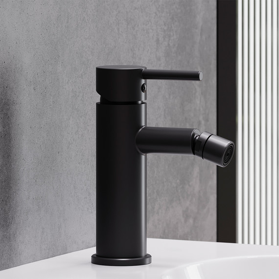 Смеситель для биде  Damixa Scandinavian Pure 360240300 с донным клапаном, чёрный, Цвет производителя: чёрный фото 4