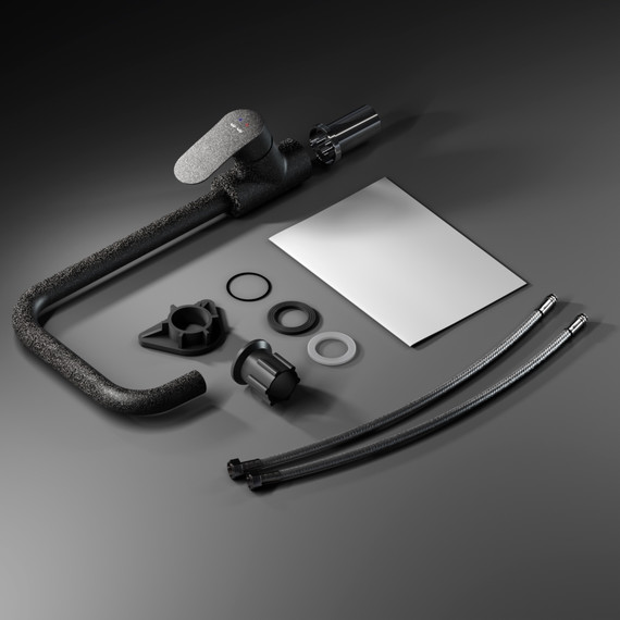 Смеситель для кухни AM.PM Like F8006022l, чёрный, Цвет производителя: чёрный фото 3