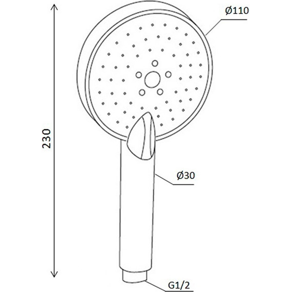 Душевая лейка RedBlu by Damixa Origin One 918100200 фото 2