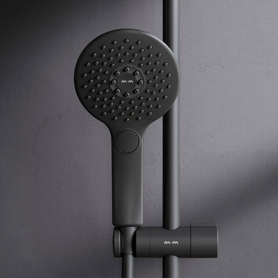 Душевая система AM.PM Inspire V2.0 F0750A422 с термостатом, чёрный, Цвет производителя: чёрный фото 7