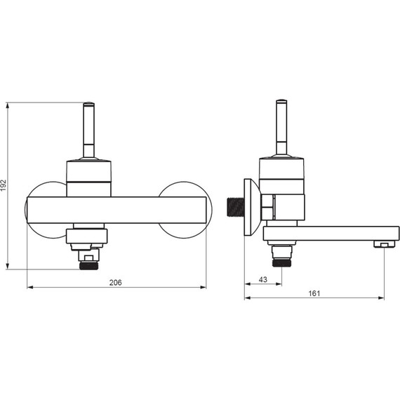 Смеситель для ванны Damixa Arc 291000200, никель, Цвет производителя: никель фото 5