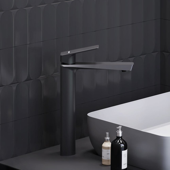 Смеситель для раковины высокий Damixa Merkur 400250300, чёрный, Цвет производителя: чёрный - 3 Смеситель для раковины высокий Damixa Merkur 400250300, чёрный, Цвет производителя: чёрный фото 3