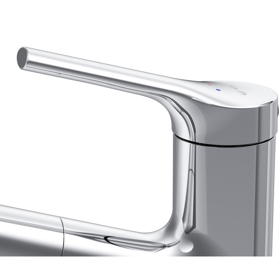 Смеситель для раковины AM.PM X-Joy с вытяжным изливом F85B02900, Цвет производителя: хром фото 9