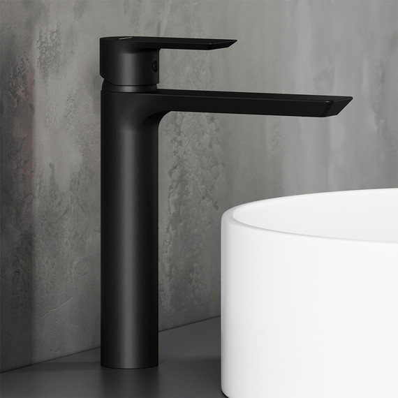 Смеситель для раковины высокий Damixa Apollo 470250300, чёрный, Цвет производителя: чёрный - 3 Смеситель для раковины высокий Damixa Apollo 470250300, чёрный, Цвет производителя: чёрный фото 3