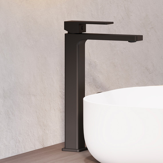 Смеситель для раковины высокий Damixa Gala 530250300, чёрный, Цвет производителя: чёрный - 4 Смеситель для раковины высокий Damixa Gala 530250300, чёрный, Цвет производителя: чёрный фото 4