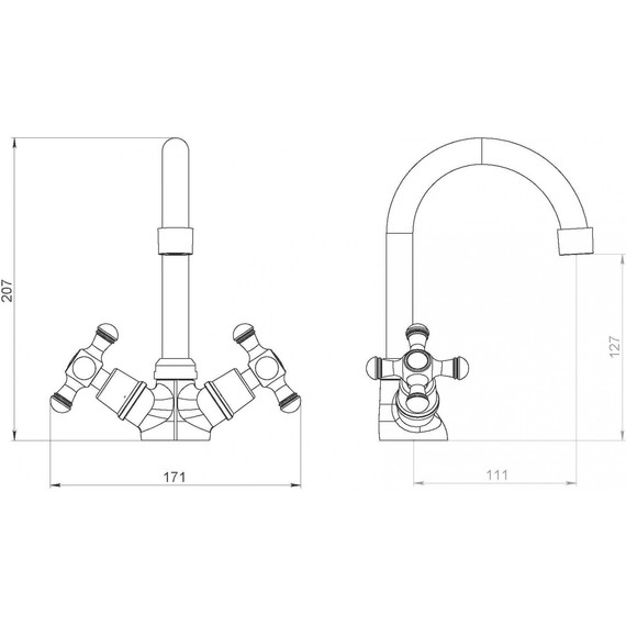Смеситель для раковины RedBlu by Damixa Retro 230210000 фото 7