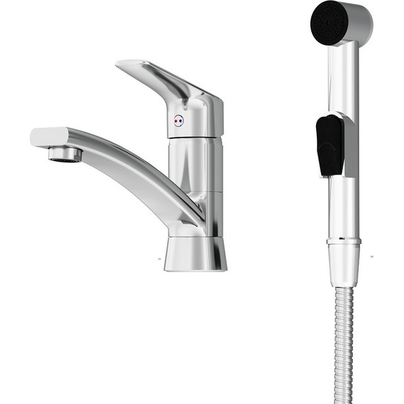 Смеситель для раковины Damixa Jupiter 770230001 с гигиеническим душем - 5 Смеситель для раковины Damixa Jupiter 770230001 с гигиеническим душем фото 5