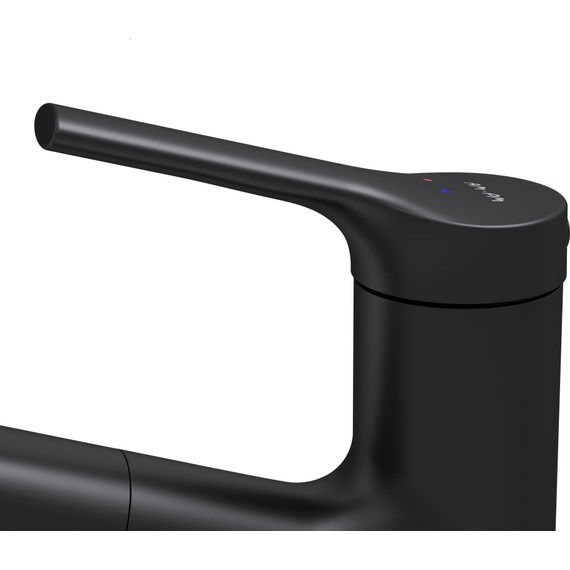 Смеситель для раковины AM.PM X-Joy F85B02922  с вытяжным изливом, Цвет производителя: чёрный фото 9