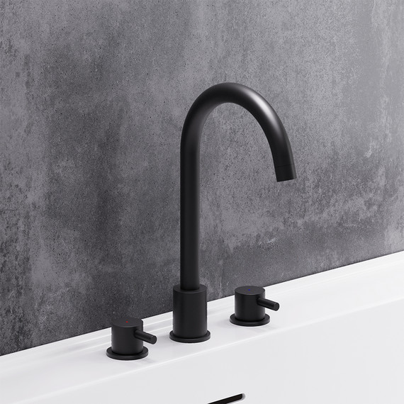 Смеситель для раковины встраиваемый Damixa Scandinavian Pure 360200300, чёрный, Цвет производителя: чёрный - 5 Смеситель для раковины встраиваемый Damixa Scandinavian Pure 360200300, чёрный, Цвет производителя: чёрный фото 5