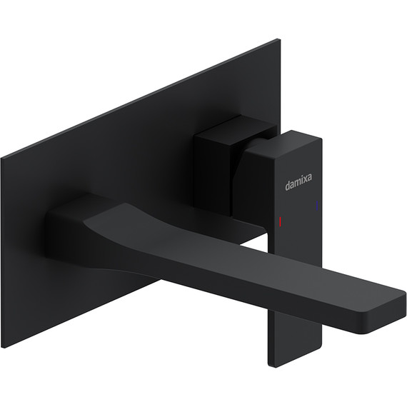 Смеситель для раковины со стены Damixa Gala 530260300 (со скрытой частью) чёрный, Цвет производителя: чёрный фото 2