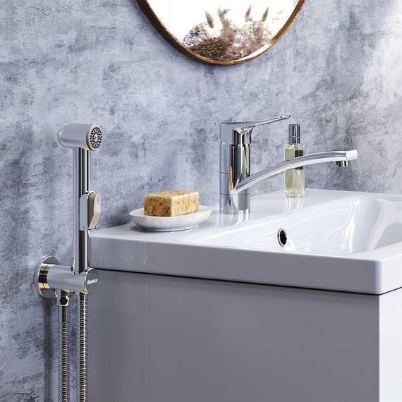 Смеситель для раковины Damixa Jupiter 770230001 с гигиеническим душем - 2 Смеситель для раковины Damixa Jupiter 770230001 с гигиеническим душем фото 2