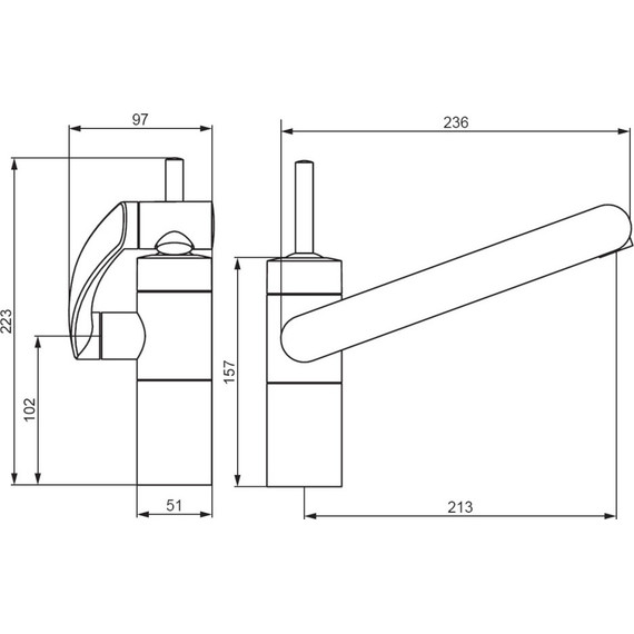 Смеситель для раковины Damixa Arc 290217264, никель, Цвет производителя: никель фото 5