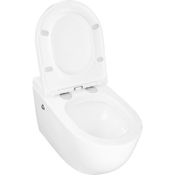 Унитаз подвесной импульсный Azario AZ-102C с тонкой крышкой микролифт (монтажная рама в комплекте) фото 4