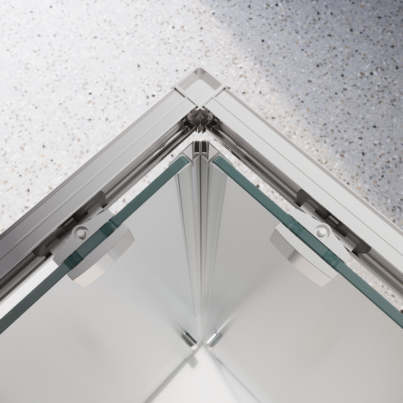 Душевое ограждение BelBagno 110x90 см LUCE-AH-21-110/90-P-Cr, хром/матовое фото 3