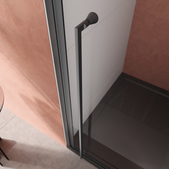 Душевая дверь Cezares 90 см LINER-B-12-90-C-NERO-R, чёрный/прозрачное - 2 Душевая дверь Cezares 90 см LINER-B-12-90-C-NERO-R, чёрный/прозрачное фото 2