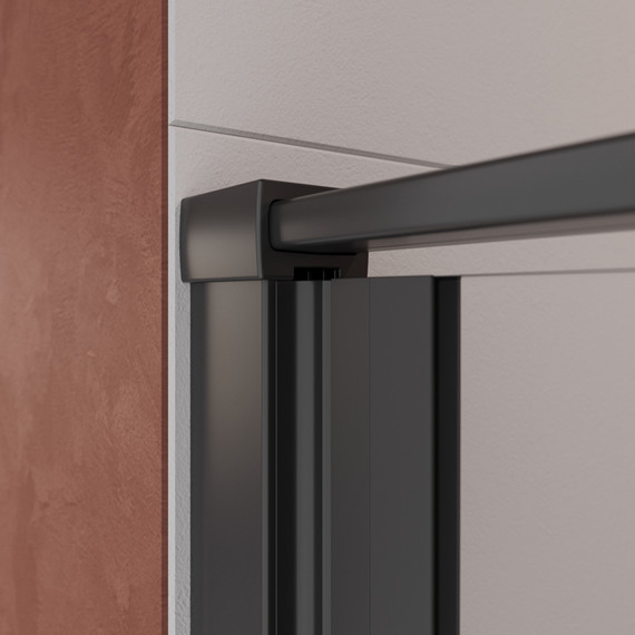 Душевая дверь Cezares 90 см LINER-B-12-90-C-NERO-R, чёрный/прозрачное - 6 Душевая дверь Cezares 90 см LINER-B-12-90-C-NERO-R, чёрный/прозрачное фото 6