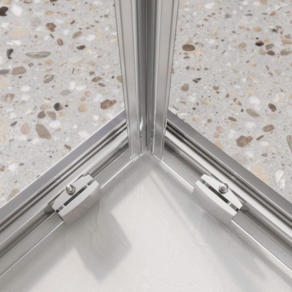 Душевое ограждение BelBagno 90x90 см LUCE-A-2-90-C-Cr, хром/прозрачное фото 4