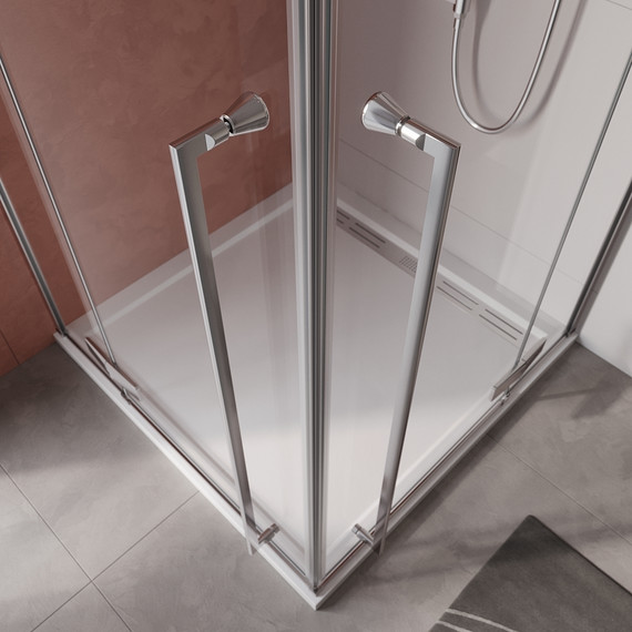 Душевое ограждение Cezares 120x90 см LINER-AH-2-120/90-C-Cr-R, хром/прозрачное фото 2