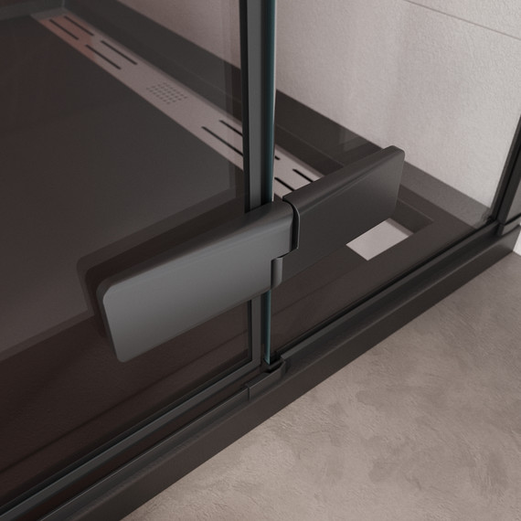 Душевая дверь Cezares 90 см LINER-B-12-90-C-NERO-R, чёрный/прозрачное - 4 Душевая дверь Cezares 90 см LINER-B-12-90-C-NERO-R, чёрный/прозрачное фото 4