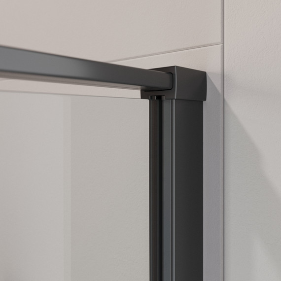 Душевое ограждение Cezares 90x90 см LINER-A-2-90-C-NERO, чёрный/прозрачное - 5 Душевое ограждение Cezares 90x90 см LINER-A-2-90-C-NERO, чёрный/прозрачное фото 5