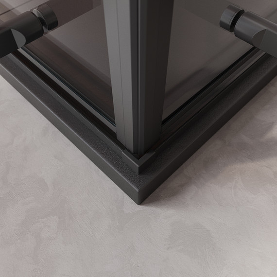 Душевое ограждение Cezares 90x90 см LINER-A-2-90-C-NERO, чёрный/прозрачное - 4 Душевое ограждение Cezares 90x90 см LINER-A-2-90-C-NERO, чёрный/прозрачное фото 4