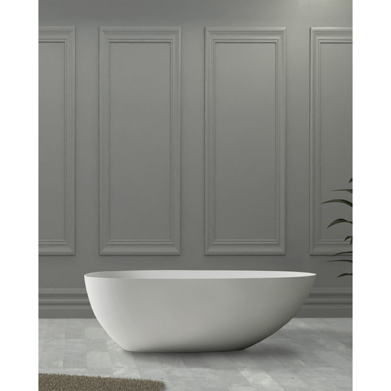 Ванна каменная Abber Stein 170x80 см AS9611-1.7, белый матовый, Размер - мм: 1700х800 фото 2