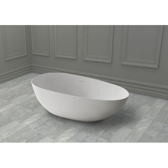 Ванна каменная Abber Stein 170x80 см AS9611-1.7, белый матовый, Размер - мм: 1700х800 фото 3